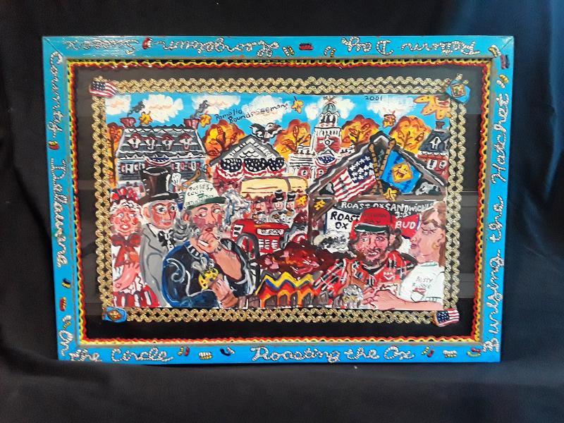 “Return Day” by Pam Bounds depicts a traditional celebration of this biennial Sussex County event held on The Circle in Georgetown. JEFF SEEMANS PHOTOS